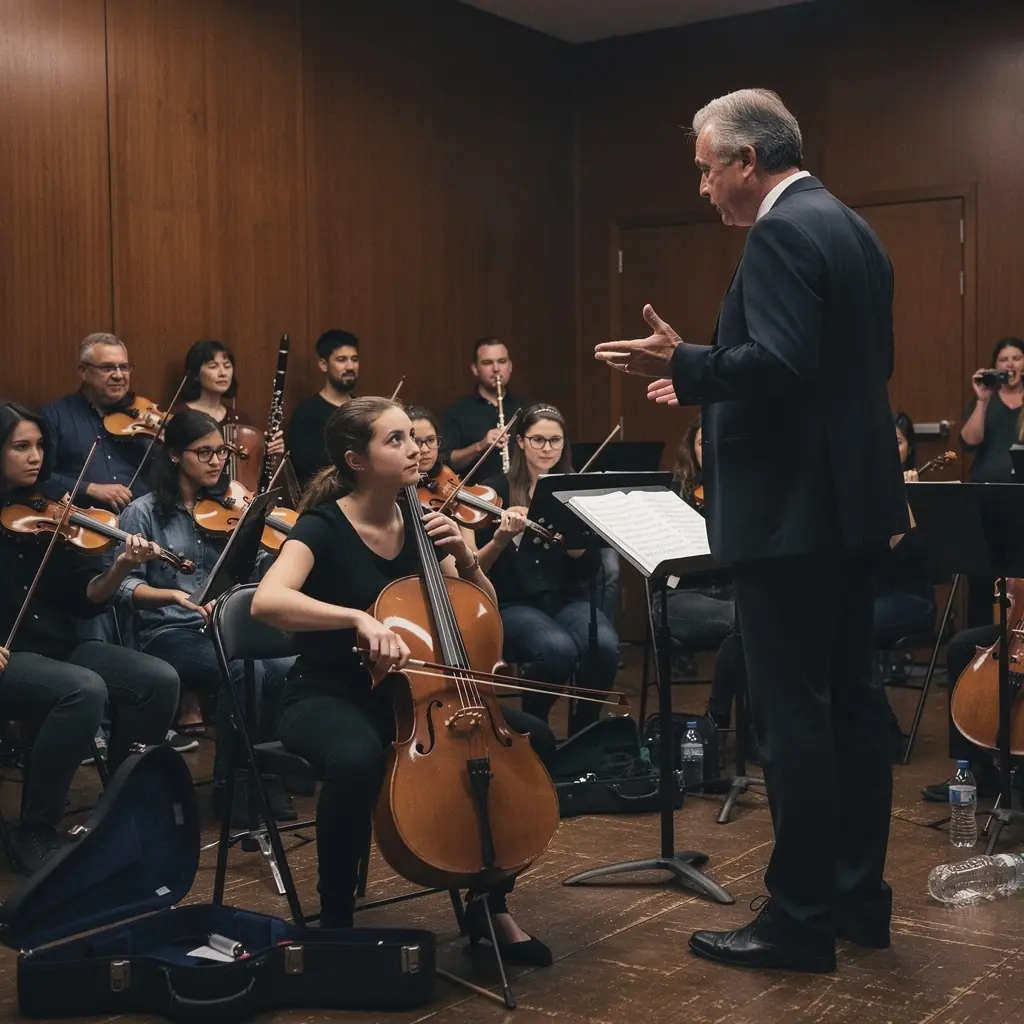 Een klassiek orkest dat optreedt in een schitterende concertzaal in Amsterdam.